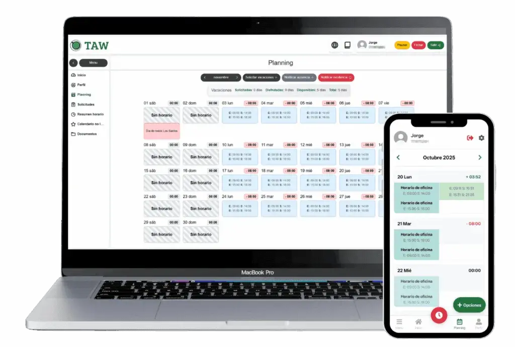 Control horario para hostelería, bares y restaurantes